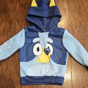 Blue Cartoon Character Hoodie for Kids